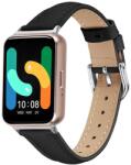  LEATHER bőrszíj Samsung Galaxy Fit3-hoz, fekete