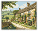  Cotswolds Falusi Táj - számfestő készlet