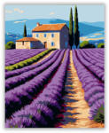  Provence-i Levendulamező és Kőház - számfestő készlet