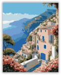  Amalfi-parti Kilátás - számfestő készlet