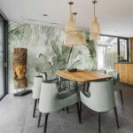  Bohém pálmalevél mintás fotótapéta