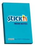 Hopax Notes autoadeziv 76 x 51 mm, 100 file, Stick"n - albastru neon (HO-21207)