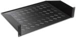 LANDE LN-RAF-RMO-1U25-BL 19" 250 mm mély 2 ponton rögzíthető fekete tálca (LN-RAF-RMO-1U25-BL) - procompkft