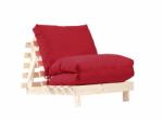 PUFRELAX Фотьойл, Fubsy Wood, Bombay Raspberry Red - разтегателен шезлонг, дърво, текстил (PUF-FM-FBS-PT-RA) - topmall