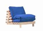 PUFRELAX Фотьойл, Fubsy Wood, Bombay Blue Denim - разтегателен шезлонг, дърво, текстил (PUF-FM-FBS-PT-BLUD) - topmall