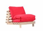 PUFRELAX Фотьойл, Fubsy Wood, Bombay Montana Red - разтегателен шезлонг, дърво, текстил (PUF-FM-FBS-PT-MR) - topmall