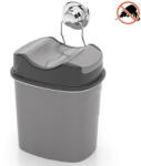 TEKNO TEL Кошче за боклук tekno tel dm-007, 5.5 литра, окачена система, сив (3007150002) - topmall