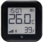 Shelly PLUS H&T GEN3 WiFi + Bluetooth páratartalom és hőmérséklet szenzor, e-papír kijelzővel (fekete) (FG3800235261545)