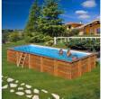 Pontaqua TIMBER szögletes fa medence 8, 0 x 4, 0 x 1, 46 m (FFA_985)