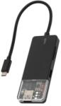 USE Home dokkoló állomás, 4K HDMI, egér, billentyűzet, TF/microSD, SD, USB tároló, merevlemez, ~100 W PD, plug & play, LED visszajelzés (USBHUB6)