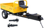 ProGARDEN Pachet Alpine ProGARDEN Remorca Cu Tractiune RM500T 500KG 1 Osie Prindere Bolt Motocultor Roti 19x7-8 Set Manicoti Adaptiv 3 in 1S Galben/Negru (PACRM500TAD)