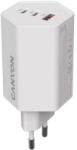 CANYON Hálózati töltő, 1xUSB-A, 2xUSB-C, 65W, CANYON Hexagon 65 , fehér (CATHX65W) - iroda24