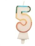 Godan Színes számgyertya csillámmal, 8, 5 cm - 5 (SW-CBB5) (SW-CBB5)