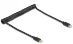 Delock Cablu de date Delock 90369, USB-C male - USB-C male, 0.75 m, Black (90369)