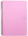 KARTON P+P Caiet spirală cu riglă PASTELINI A/4 60 pagini roz 8-067 (8-067)