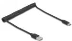 Delock Cablu de date Delock 90133, USB-A male - USB-C male, 0.8 m, Black (90133)