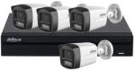 Dahua Sistem supraveghere IP exterior basic Dahua DH-B4EXTIRA30M-M, 4 camere, 4 MP, 2.8 mm, IR/lumina alba 30 m, microfon, PoE (DH-B4EXTIRA30M-M)