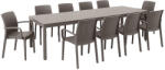 Leziter Letta II 10+1 kerti bútor garnitúra szett cappuccino (LBITUD-TA_LBIVERTA_10_2) - homelux