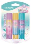Keyroad Lipici stick KEYROAD Pastel, blister 3 bucăți, mix de culori