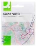 Q-CONNECT Blocnotes autoadeziv Q-CONNECT transparent 76 x 76 mm, 50 de coli