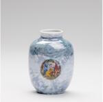 Výrobce po 1 ks Porcelán váza 12, 5x9 cm gyöngyház kék imák KK02555A (KK02555A)