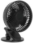 Kobi Újratölthető asztali ventilátor klipsszel VIENTO 6W/5V 2000 mAh fekete 003685 (KB0503)