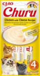 Inaba Cat Churu püré macskáknak (csirke-sajt) (24 csomag | 24 x [4 x 14 g]) 96darab