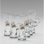 Výrobce po 1 ks Készlet 6x likőrpohár markolattal átlátszó csokor motívummal no. 3 8590828025849 (KK01097B)