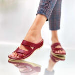  BATZ Eni piros női bőr papucs 36-41