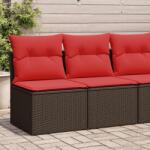 vidaXL 2 részes barna polyrattan akácfa kerti ülőgarnitúra párnákkal (3325240)