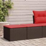 vidaXL 2 részes barna polyrattan akácfa kerti ülőgarnitúra párnákkal (3328667)