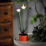 Garden of Eden Szolár színes virág - 8 x 8 x 32 cm - 10 melegfehér LED - lila (11735A) - hasznos-holmik