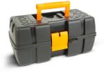  Kinyitható tálcás szerszámostáska - dupla tálcás - műanyag - 31 x 18 x 14 cm (11011A) - hasznos-holmik