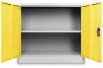 Rauman Alacsony univerzális fémszekrény 90 x 40 x 80 cm, hengerzár, sárga - ral 1023