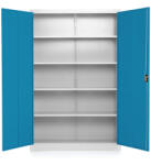 Rauman Univerzális fémszekrény 120 x 40 x 185 cm, hengerzár, kék - ral 5012
