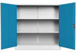 Rauman Közepes univerzális fémszekrény 120 x 40 x 120 cm, hengerzár, kék - ral 5012