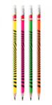 Kores Grafitceruza radírral, HB, háromszögletű, KORES "Neon", 12db/doboz (92306) - mystock