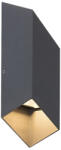 Rábalux Kerti lámpa, kültéri fali LED homlokzati lámpa, 10W, 350lm, 3000K, IP54, antracit, modern, Tilburg, Rabalux (RABOGR2114)