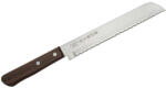 Satake 803-762 Tomoko japán kenyérvágó kés, 20 cm penge hossz, rozsdamentes acél, natúr fa markolat (803-762)