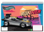  Hot Wheels Flame Runner A/4 spirál vázlatfüzet, 30 lapos