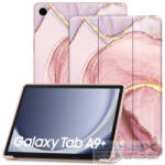 Samsung Tab A9 Plus (11.0) SM-X210 / X215 / X216B, mappa tok, márvány minta, Trifold, lila/színes - mobil-box
