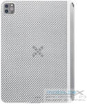 Apple iPad Pro 11 (2020 / 2021 / 2022), Műanyag hátlap töltőtok, PitaFlow vezeték nélküli töltővel, karbon minta, Pitaka MagEZ Pro Case, fehér - mobil-box