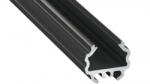 LED Labs Lumines LED profil Mico eloxált fekete, 2, 02 m (LAB-10-0302-20)