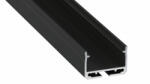 LED Labs Lumines LED profil Sileda lakkozott fekete, 1 m (LAB-10-0335-10)