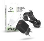 dreamtech PD Charger Set USB-C+A 20W+QC3.0-s adapterrel és USB-C / Lightning kábellel FEKETE (126303)