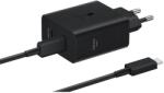 Samsung Töltő szett QC PD 50W Fekete 2*USB-C + Type-C kábellel EP-T5020XBE - xpro