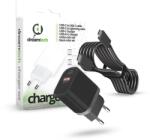 dreamtech PD Charger Set USB-C+A 20W+QC3.0-s adapterrel és USB-C / USB-C kábellel FEKETE (126299)