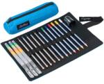 CRETACOLOR Pencil Wrap Set rajzkészlet feltekerhető vászon tartóban - Aqua, 17 db-os