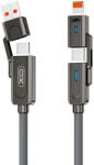 XO NB275 USB-A/Type-C - Type-C/Lightning kábel 60W 1m - szürke