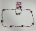  Színes gyöngyös szett fülbevalóval - vidám lányoknak (3 részes) (VGYSZ08)